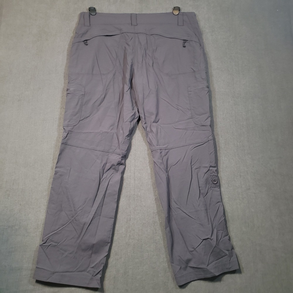 L.L. Bean Cargo Pants Womens 14 Pet Gray Hiking Outdoor Stretch 300438 - Picture 2 of 10